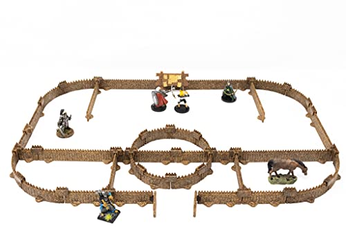 Palisades Kit: Tabletop & Rpg Terrain Game Set For Dungeons & Dragons, Pathfinder, Castles & Crusades, 13Th Age, Runequest, Asunder, Zombicide, Imperial Assault, And More! (90+ Pieces 400 Sqin) #TOP2