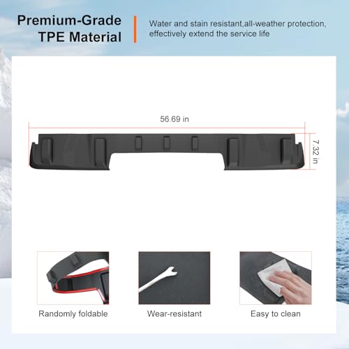 Image of powoq Rear Roof Protector Compatible with 2019-2025 Chevy Silverado 1500 Truck Cab Roof Protector Replacement for 2019-2025 Chevy Silverado Accessories