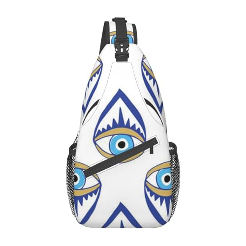 Sac à dos à bandoulière léger avec compartiments sécurisés et motifs bleus stylés