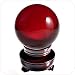 Amlong Crystal Red Crystal Ball 50mm (2 in.) Including Wooden Stand and Gift Package