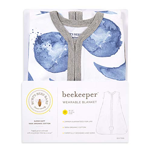 Burt's Bees Baby Unisex Baby Beekeeper Blanket, 100% Organic Cotton, Swaddle Transition Sleeping Bag Wearable Blanket, Hello Moon, Large Us #TOP2