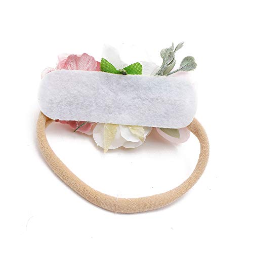Mligril Baby Girl Flower Headbands Set-Elastic Hair Band Crown Flower Wraps For Newborn Infant Toddler 3Pcs #TOP5