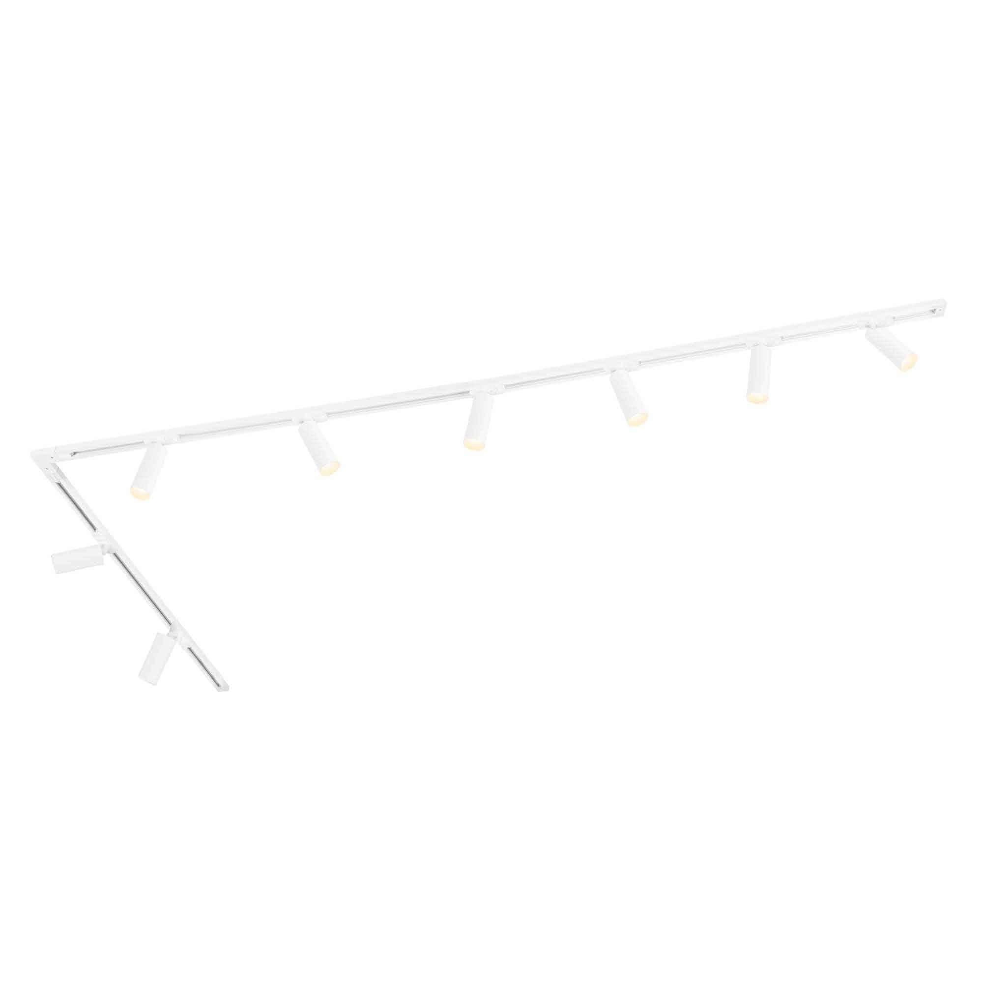 Ledvion Track Lighting 3m 1-Phase White 8 Spotlights Warm White