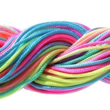 30 Mètres Fil Nylon Cordon bijoux 1 mm pour bracelet perles Shamballa tibétain - Multicolore