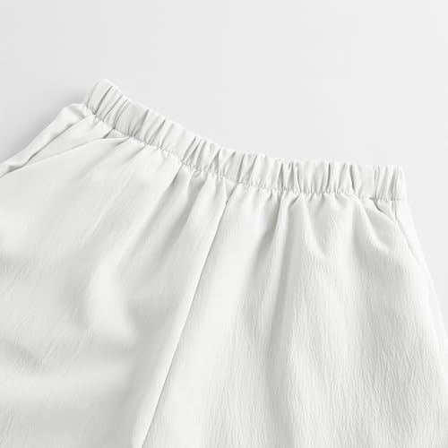 Image of Boys 2 Piece Outfit Button Down Short Sleeve Shirt and Shorts Sets with Pockets