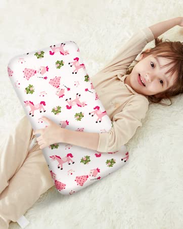 Icare Toddler Pillow,10X18 Inch Cotton Small Pillow For Sleeping, Kids Pillow With Washable Cartoon Pillowcase - Perfect For Travel, Toddler Bed Set #TOP6