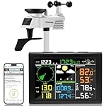 Sainlogic - Estación meteorológica profesional con...: Con la estación meteorológica profesional de Sainlogic puedes controlar las condiciones climáticas en casa y en el jardín con la brillante pantalla LCD a color fácil de leer. Todos los datos en la pantalla de la estación base se pueden ver y leer fác...