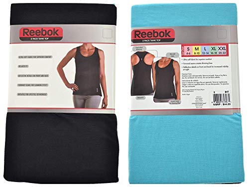 Débardeur Reebok femme lot de 2 noir turquoise haut technique respirant