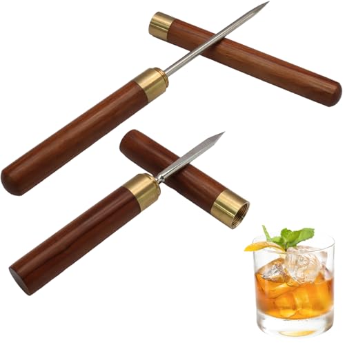 Ice Pick, 2 Pack, Non-Slip Wooden Handle