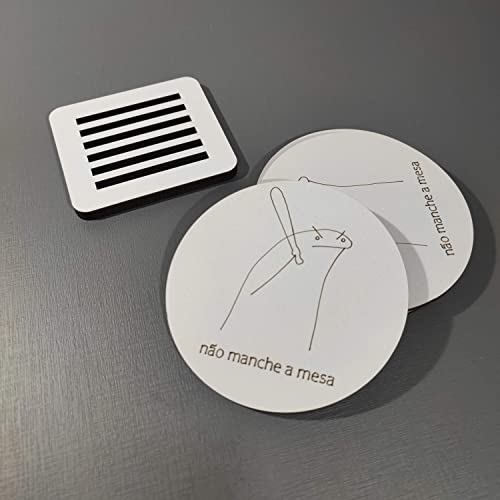 Kit Porta Copos do Meme Flork - Não manche a mesa