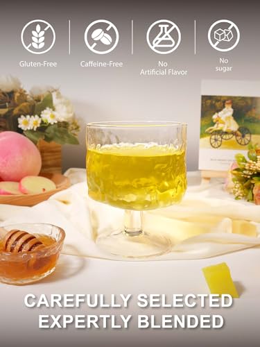 Image of TeeLux Decaf Mango Peach Green Tea, Flavored Decaffeinated Green Tea, 100ct