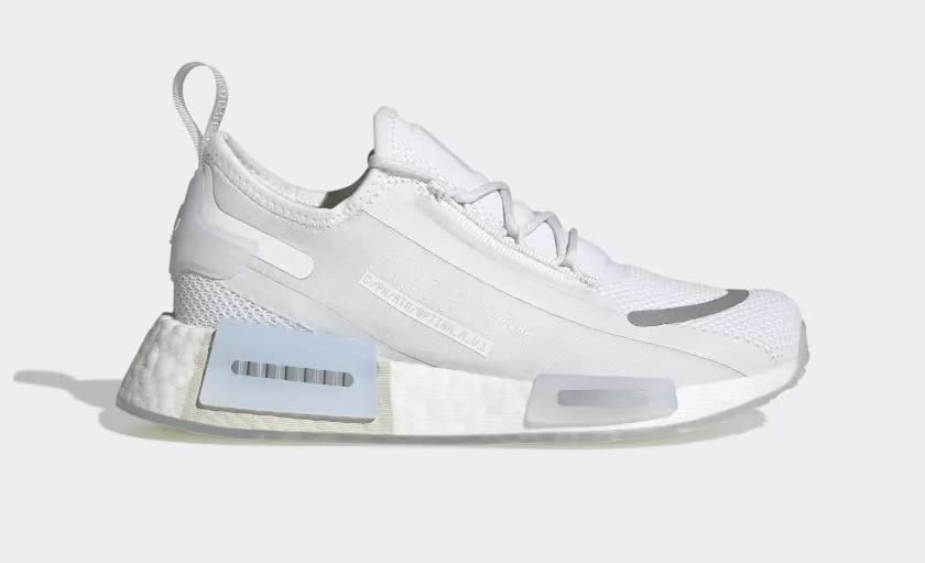 ADIDAS Unisex Big Kids NMD_R1 SPECTOO Shoes, Cloud White/Crystal White/Silver Metallic2