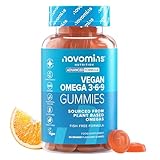 Omega 3 6 9 Gummies - Vegan Omega 3 - Alternative to Omega 3 Fish Oil & Omega 3 Capsules High Strength - 1 Month Supply - Supports Heart, Brain & Eye Health - 60 Gummies - Novomins