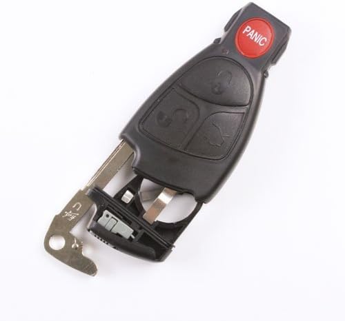 Replacement Uncut Remote Keyless Smart Key Case Shell for 2005 Mercedes-benz S500 C300 C350 C63 AMG & Battery Holder