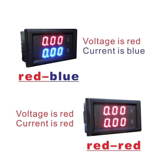 Voltmètre-ampèremètre A DC300V Red-Blue indicateur courant LED - 3
