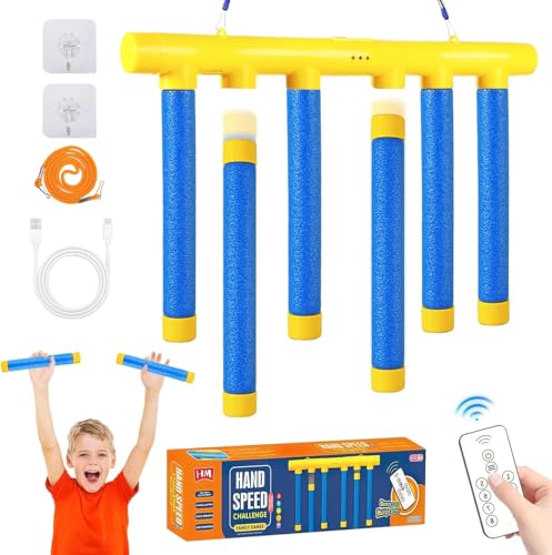 Catching Sticks Training Game - Adjustable 3 Speed Reaction Game for Hand-Eye Coordination Agility and Sensory Development - Fun Educational Toy for Kids & Adults (Blue)