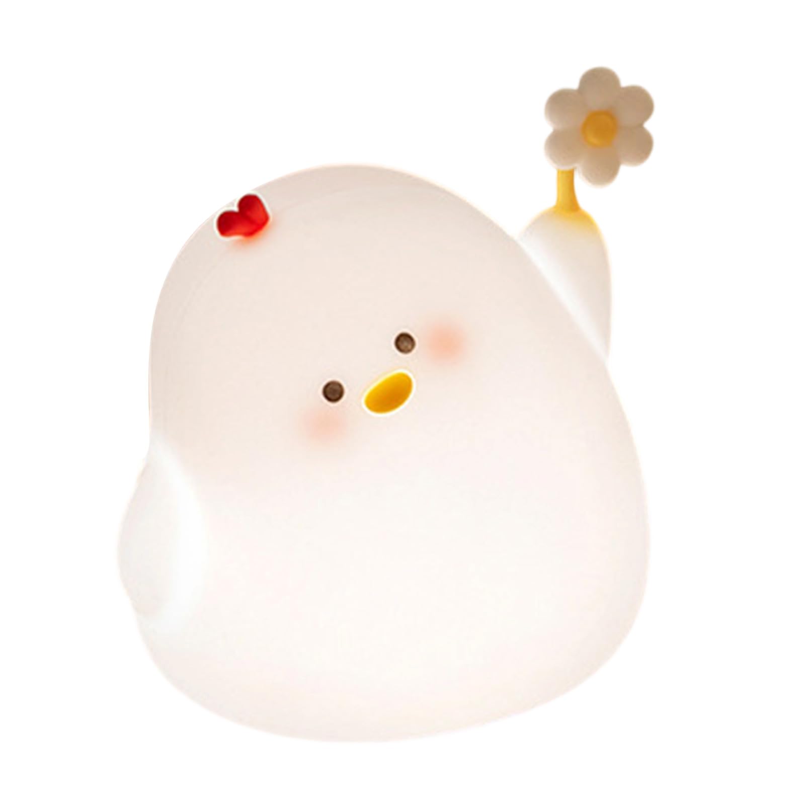 APGLSXY Childrens Chicken Bedside Lamp Rechargeable Design Feature Flexible Charging Silicone Table Light Suitable for Toddler Dimming Light
