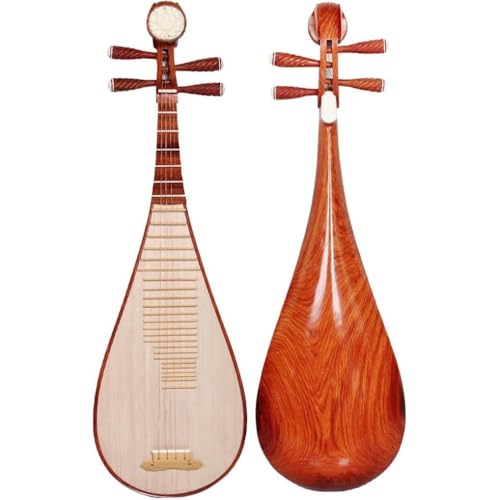 Image of Concert Grade Chinese Pipa Lute Biwa for Solo Performers Cambodian Dalbergia Rosewood Ukulele 4-String Guitar Musical Instrument #3330