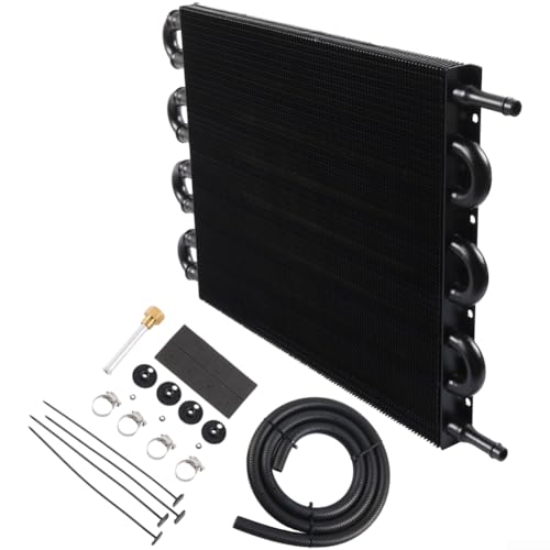 Aluminium-Getriebe-Ölkühler-Set, Ölkühler, 8-reihiges Getriebe, Servolenkung, Kühlsystem für Autos,â€¦ – Miniatur