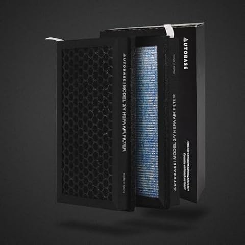 2025 2024 2023 Tesla Model Y Air Filter, Model 3 Cabin Air Filter, N98 HEPA Filter with Activated Carbon, Tesla Replacement Air Filter, Tesla Accessories (Pack 2) Cover