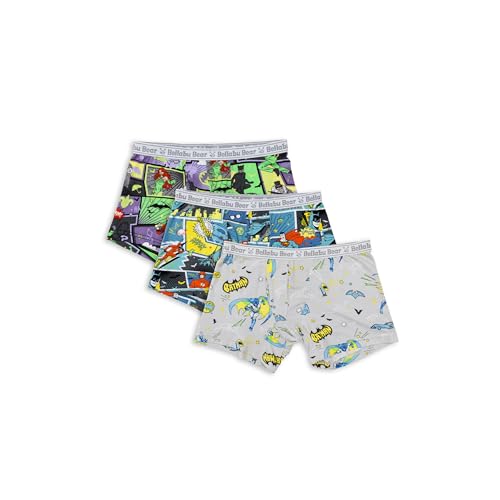 Bellabu Bear Batman Soft Rayon from Bamboo Boy's Boxer Brief 3-Pack, Tagless and Breathable