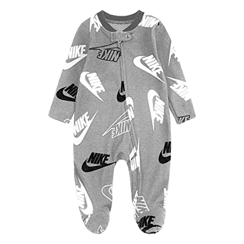 Image of Nike Kids Baby Girl's Sportswear All Over Print Smiley Long Sleeve Footed Coverall (Infant)