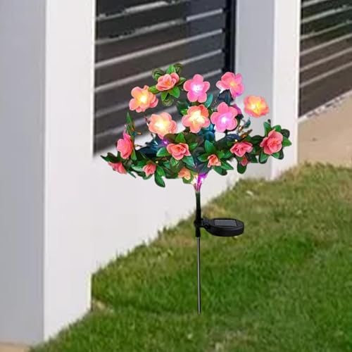 Lámpara solar de jardín de azalea con encendido automático para decoración del patio 3