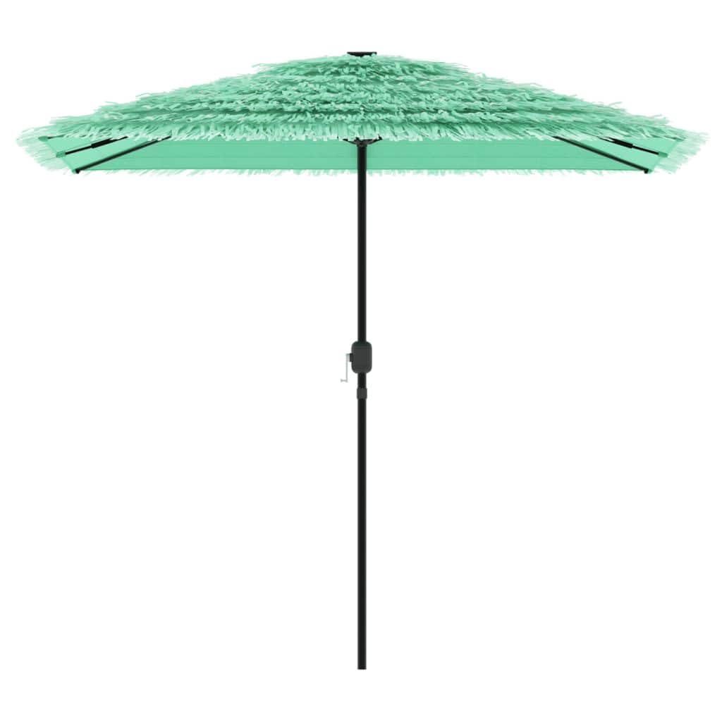 Parasol przeciwsłoneczny ze stalowym masztem, brązowy, 248 x 248 x, materiał poliestrowy z 8-warstwowym dachem ze słomy, ochrona przed wiatrem markiza boczna wysuwana na taras i do ogrodu