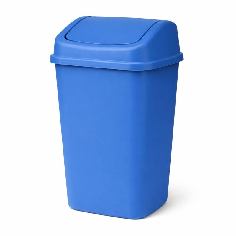 Caneca de basura plástica azul 10 litros