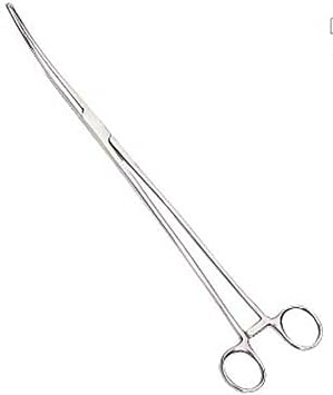ADROIT 15" 38.1 cm Curved Tip Extra Long Hemostat Forceps | Stainless SteeL | Extra Long With Small Teeth On Jaws | Locking Mechanism Built In | Great For Medical Kits, Fishing, Jewelry Making