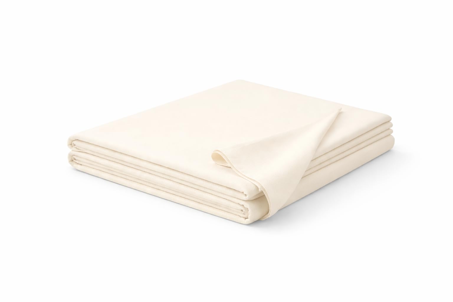 HOMES-LINEN Flat Sheet Non Iron Polycotton Percale 180 Thread Count Flat Bed Sheet (Cream, Super King)