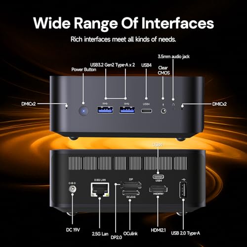 Image of Reatan Mini PC Gaming OCuLink AI AMD Ryzen 7 255, Mini Computers, Built-in Dual Speakers, 2.5Gbps LAN,HDMI 2.1, 8K USB 4.0 Wi-Fi 7 /BT5.4 Barebone, NO RAM, NO Storage, NO System