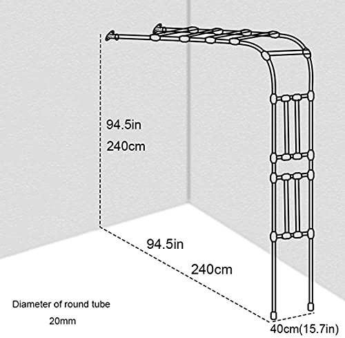 Arche à rosiers contre l'affaissement aide à l'escalade métal 240cm