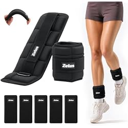 ZELUS Ultra Thin Adjustable Ankle Weights, 4/7/10 lb Fully Adjustable, Filled with Soft Iron for Slim Fit, Leg Weights for Women Men, Strength Weighted for Gym Home Yoga Walking Running Pilates