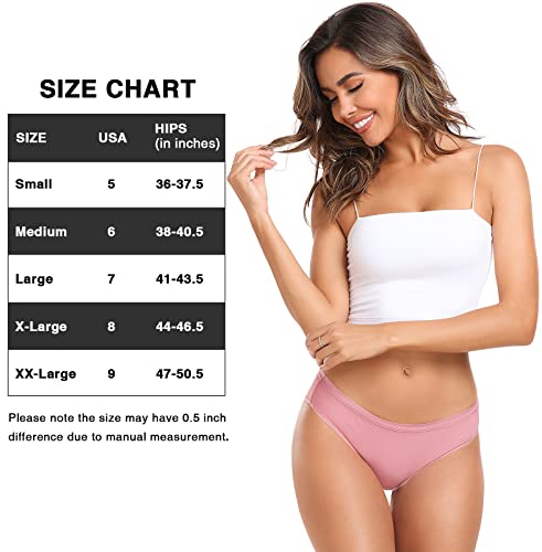 Rhyff Womens Underwear Breathable Mesh Bikini Panties Stay Fresh Ladies Panty Stretches Soft Hipster Briefs Comfortable Travel Underpants（R7002-Nude-M） #TOP5