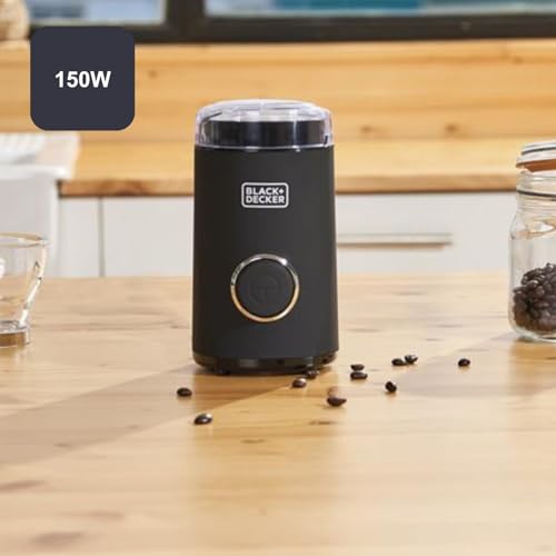 Black+Decker Bxcg150E Młynek do Kawy, Czarny, 50 g