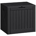 Greesum 40 Gallon Outdoor Deck Box with Lock, Resin Storage Chest for Patio Furniture Cushions, Garden Tools, Pool Toys, Waterproof & UV Resistant, Large Capacity, Dark Black