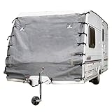 Detalles - Nuestra cubierta para remolques es fácilmente portátil, lo que le permite llevarla consigo cuando viaja. Viene con correas y luces LED, proporciona esa cubierta adicional necesaria para esas noches húmedas ventosas e invernales, asegurando que permanezca seco de manera segura en todo momento.