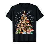 Weihnachtsmann Elf Rentier Igel Weihnachtsbaum Xmas Light Igel T-Shirt