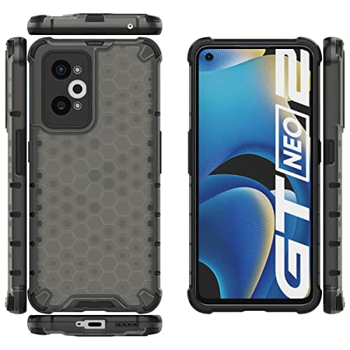 Image of Glasgow Back Case Cover Compatible with Realme GT 2 / GT Neo2 5G (Stylish Design) - Black