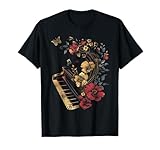 Ce motif de piano vintage coloré pour filles et femmes avec des fleurs vintage est l'idée cadeau parfaite pour les pianistes et les musiciens qui jouent dans un orchestre.