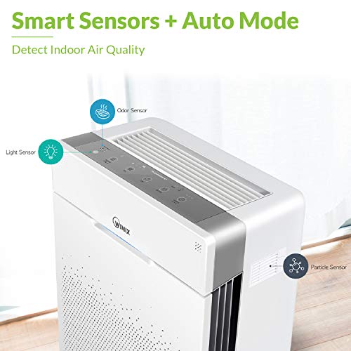 Winix HR900, Ultimate Pet 5 Stage True HEPA Filtration Air Purifier, 300 Sq. Ft, White