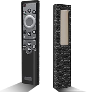 Cover for Samsung Solar Cell Remote Control BN59-01385 BN59-01386 Series BN59-01391A Smart TVs Silicone Protective Case Anti-slip Shockproof for Samsung New Model Remote Control 2022(Black)