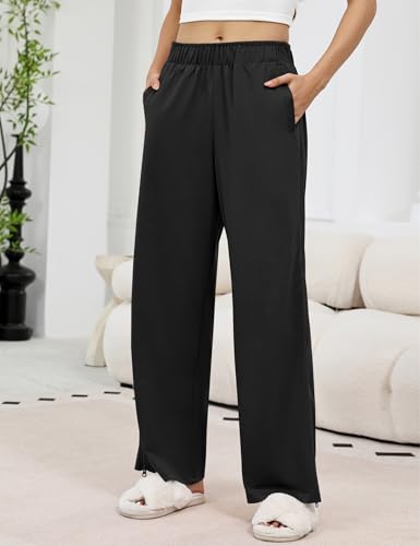 LOMON Womens Tear Away Pants Sides Full Open Sweatpants Double Slider Zip Off Post Surgery Pant with Pockets4