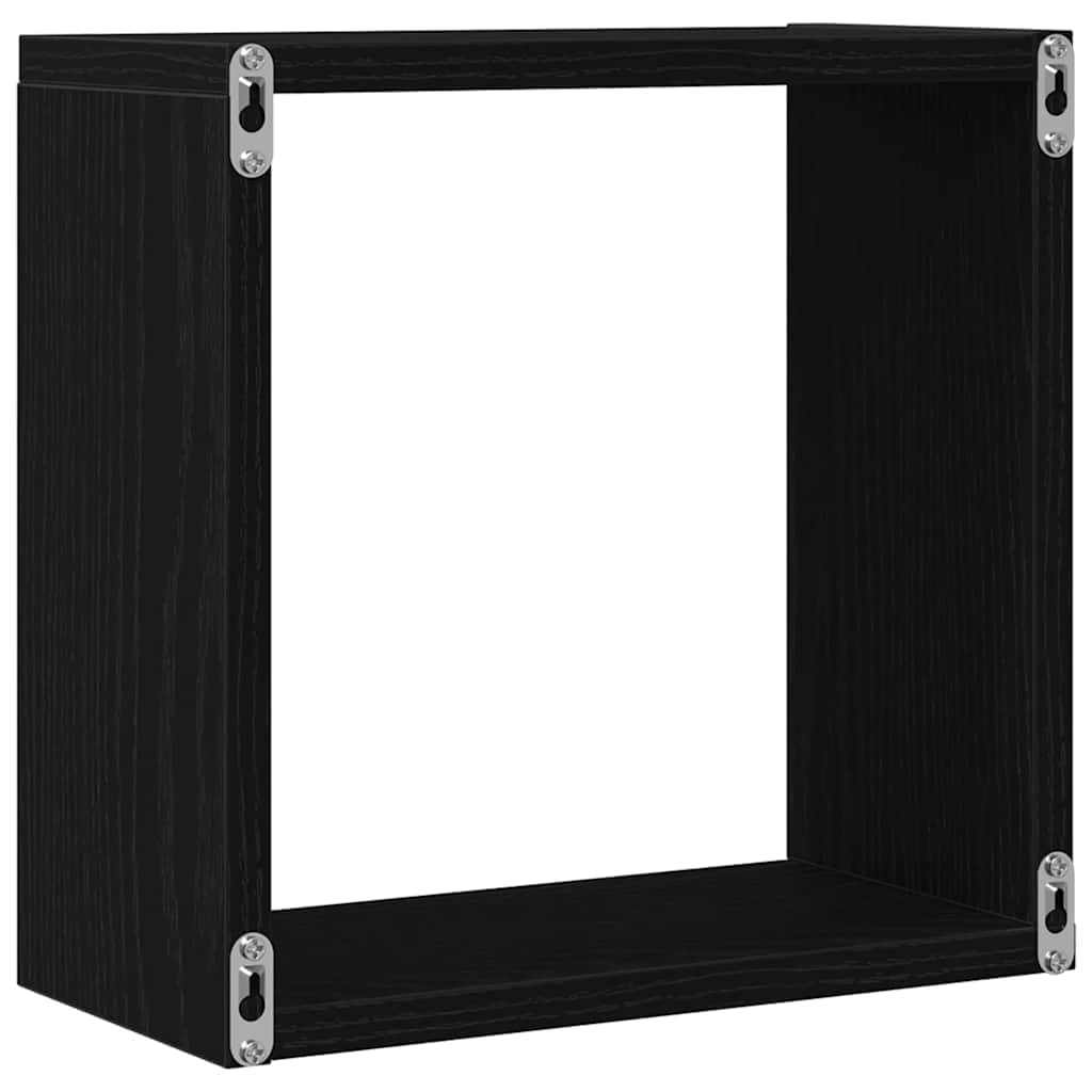 Generico Mensole Parete a Cubo 6 pz Rovere Nero 30x15x30 cm Truciolato,Mobili,Scaffalature,Scaffali e mensole per pareti,Nero,12.2 kg,862057