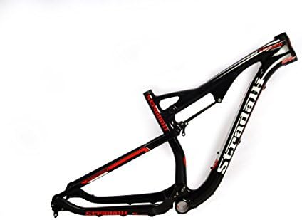 Stradalli 29er Black Red Edition Full Carbon Dual Suspension Cross Country XC Mountain Bike Frame.