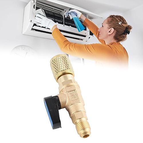 Válvula de bola para aire acondicionado, adaptador SAE 1/4 pulg miniatura 2