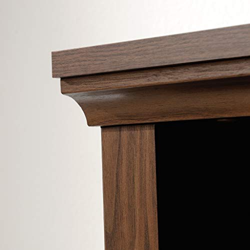 Image of Sauder 3 Tier Book Shelf Wooden Bookcase Multipurpose Bookshelf for Home Office, Living Room, in Grand Walnut