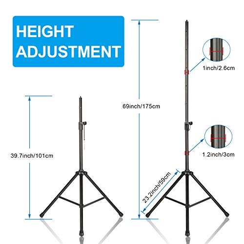 Mikrofonstativ, AGPtEK-Windschutzhalterung mit Verstellbarem und Rutschfestem Stativfuß (Schwarz) – Bild 3
