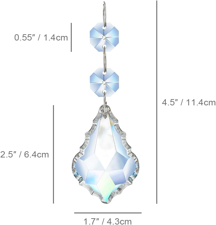 Crystal Chandelier Replacement Prisms, Hanging Crystals for Windows/Wedding Decor,Crystal Christmas Tree Decorations